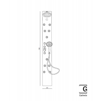 MEDIDAS COLUMNA HIDROMASAJE TERMOSTATICA PYSA GALINDO